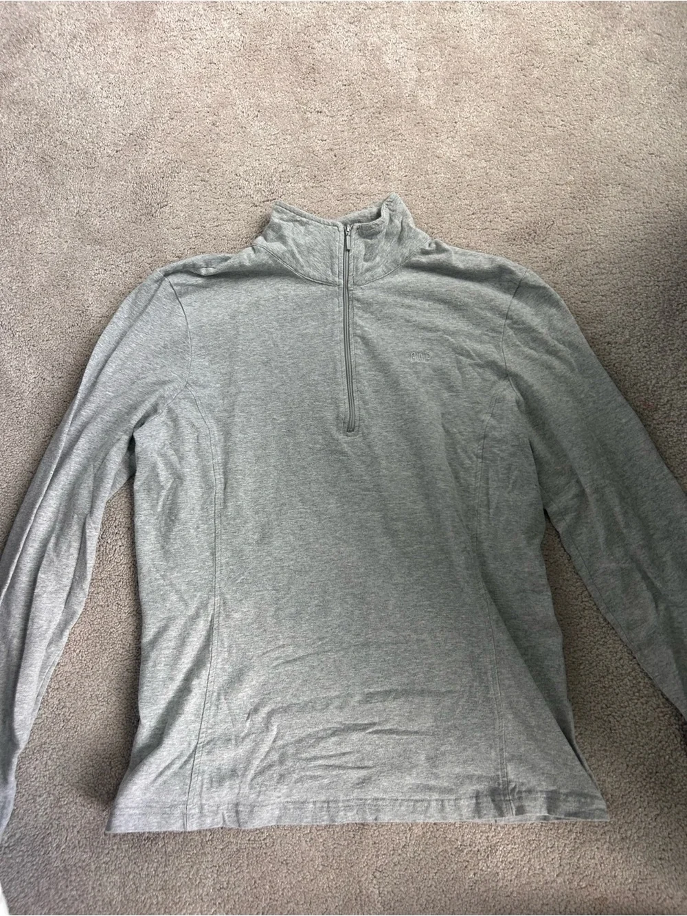 Women’s Light Gray Half-Zip Sweater